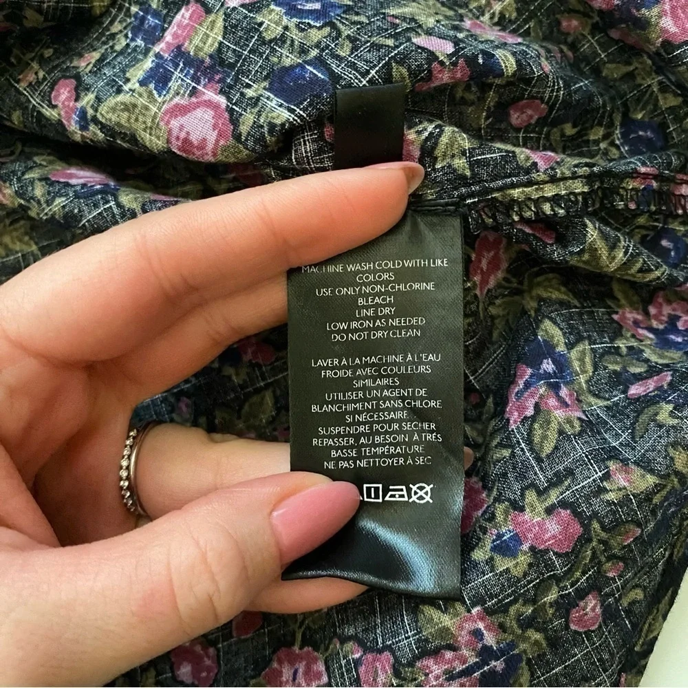 Free people meant to be floral blouse cotton size XS